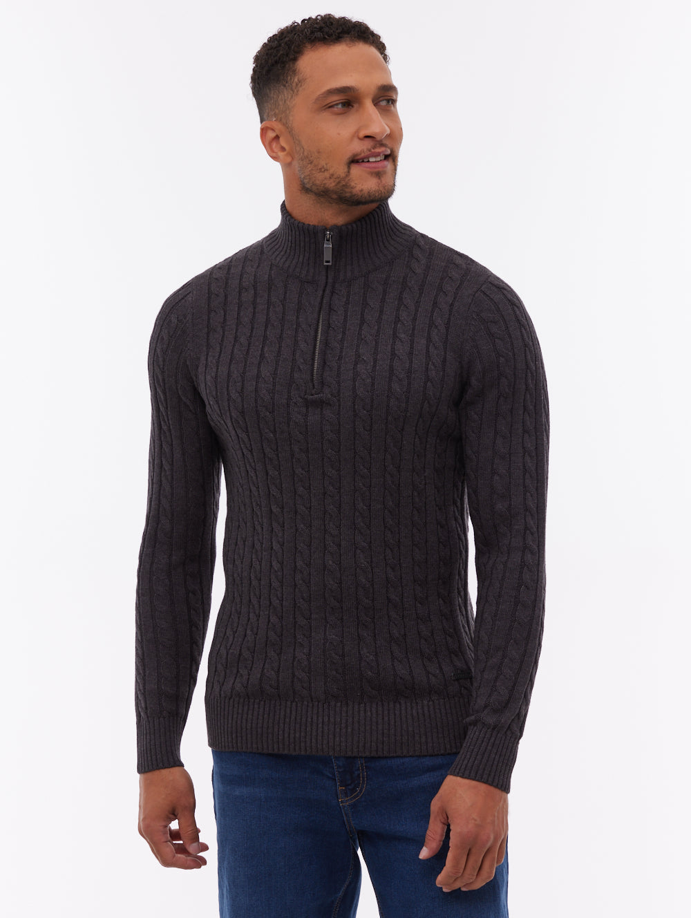 Rasola Quarter-Zip Sweater - Grey