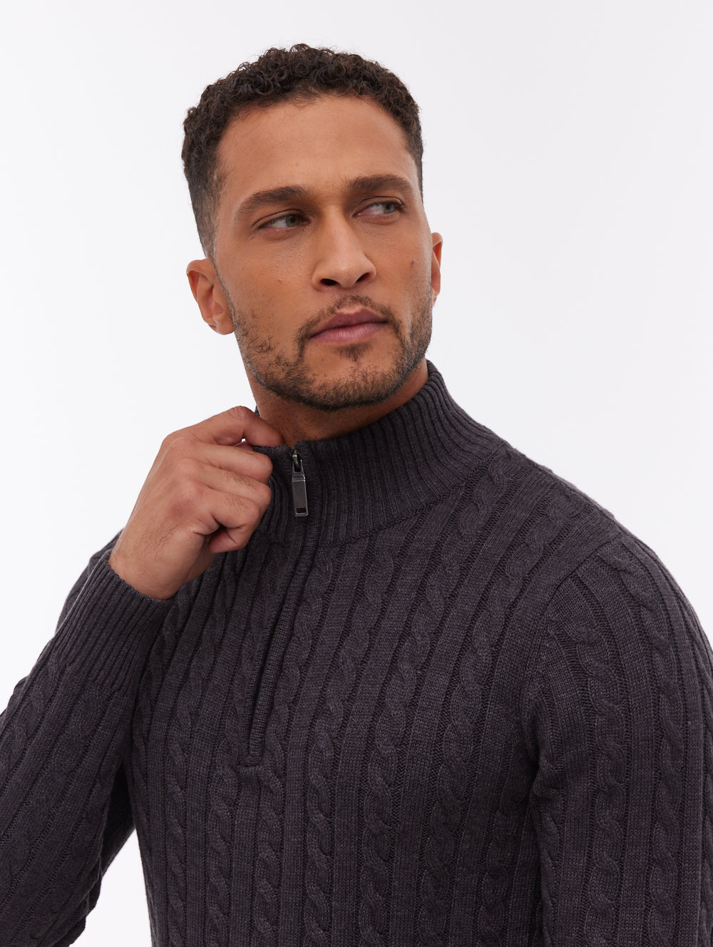 Rasola Quarter-Zip Sweater - Grey