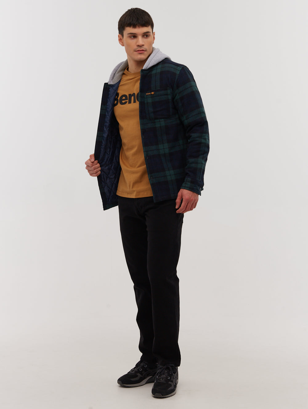 Brayton Hooded Flannel Check Shirt