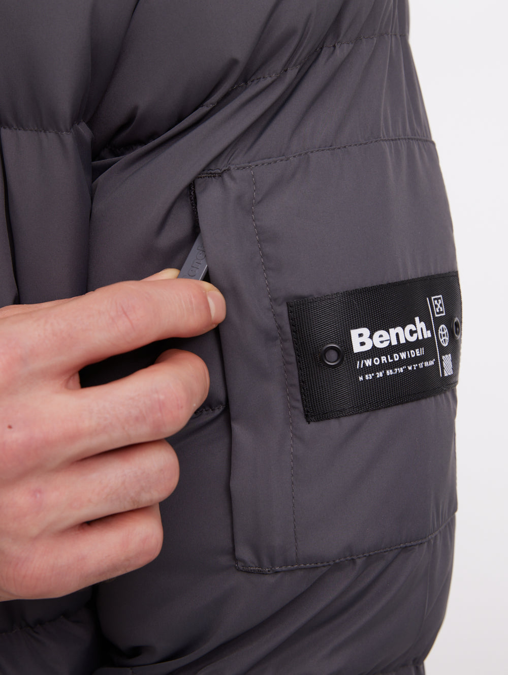 Texani Hooded Puffer Jacket - Grey