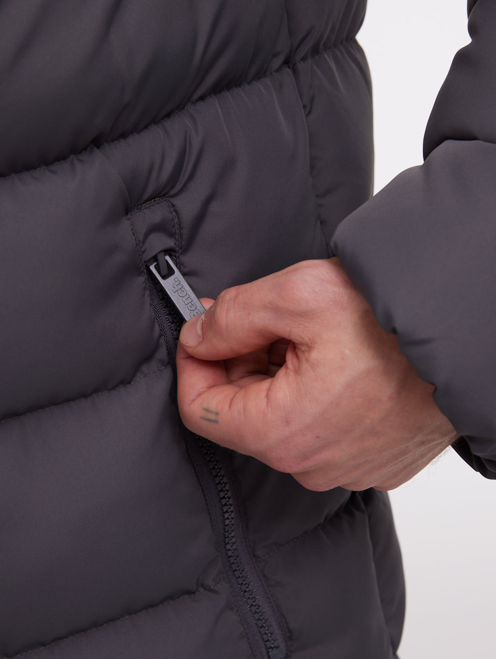 Texani Hooded Puffer Jacket - Grey