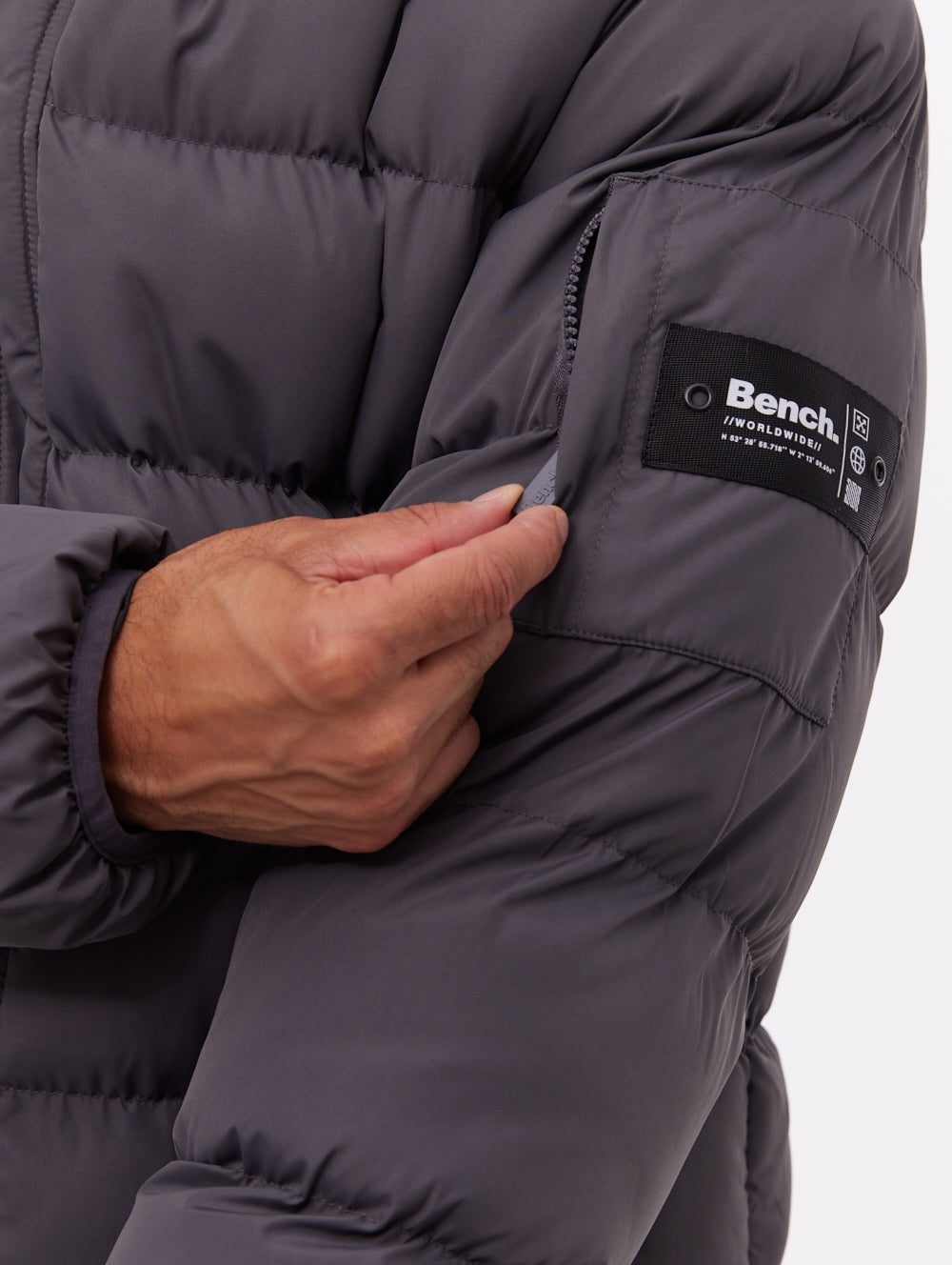 Texani Hooded Puffer Jacket - Grey