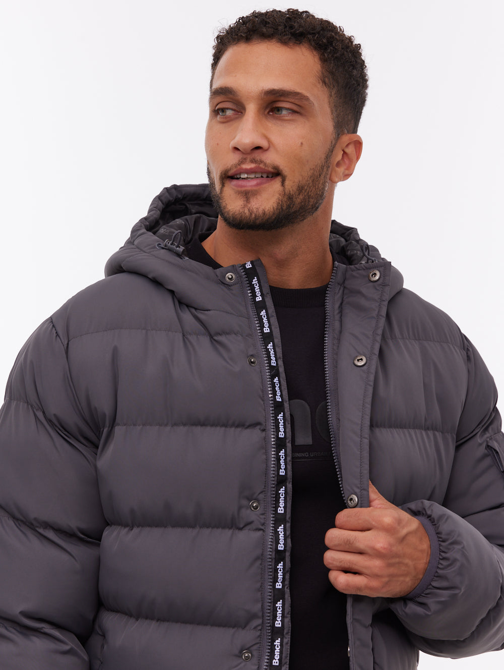 Texani Hooded Puffer Jacket - Grey