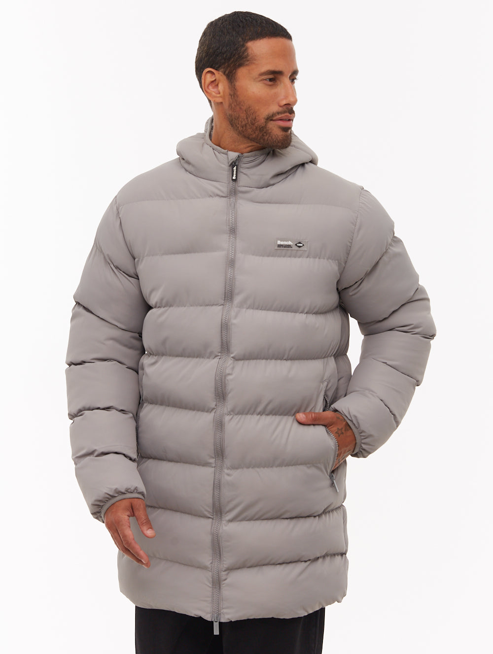 Arviss Hooded Puffer Jacket - Grey