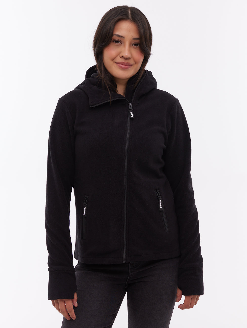 Ninja Microfleece Asymmetric Zip-Up - Black