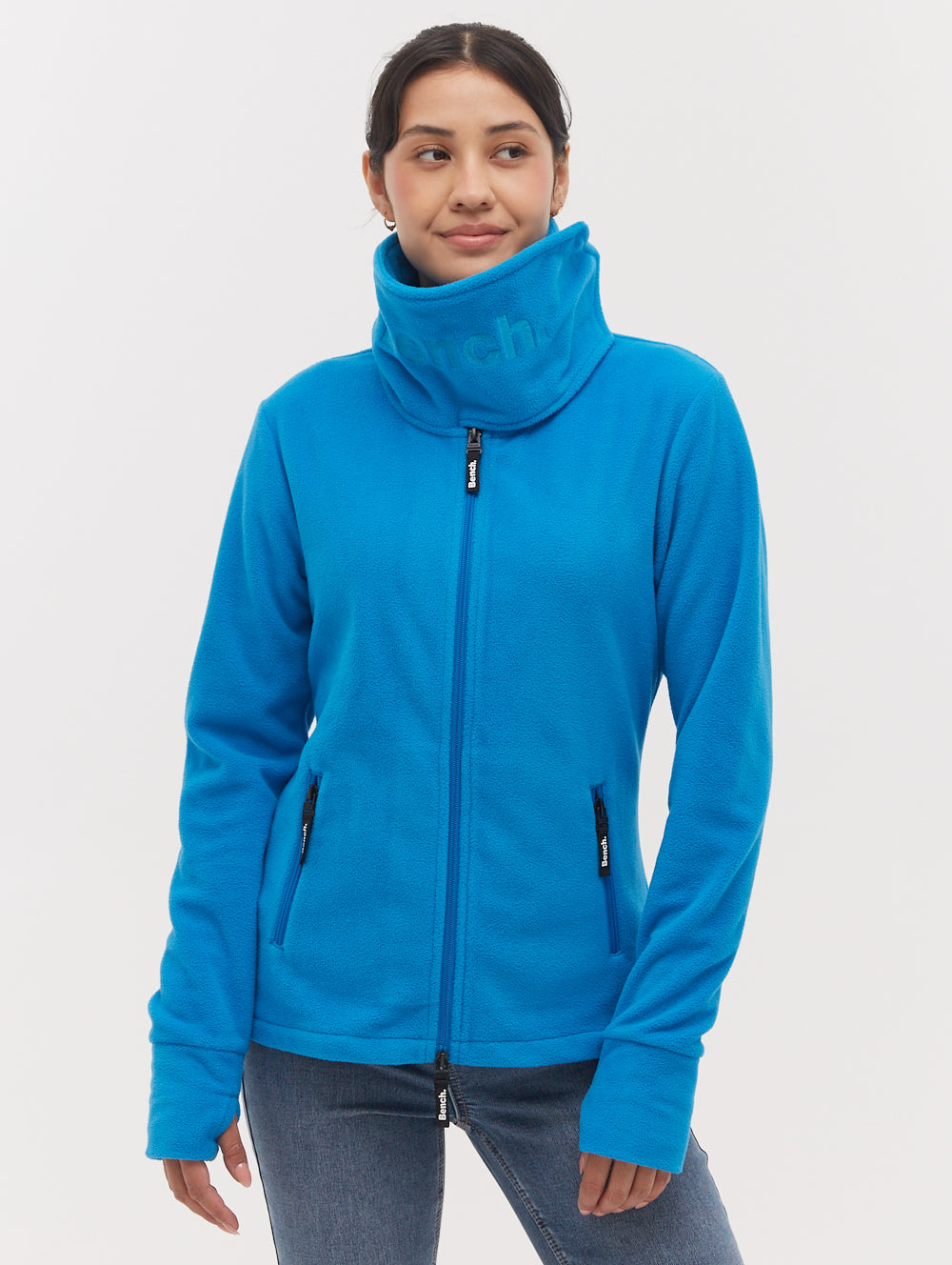 Funnel Microfleece Wrap Neck Zip-Up