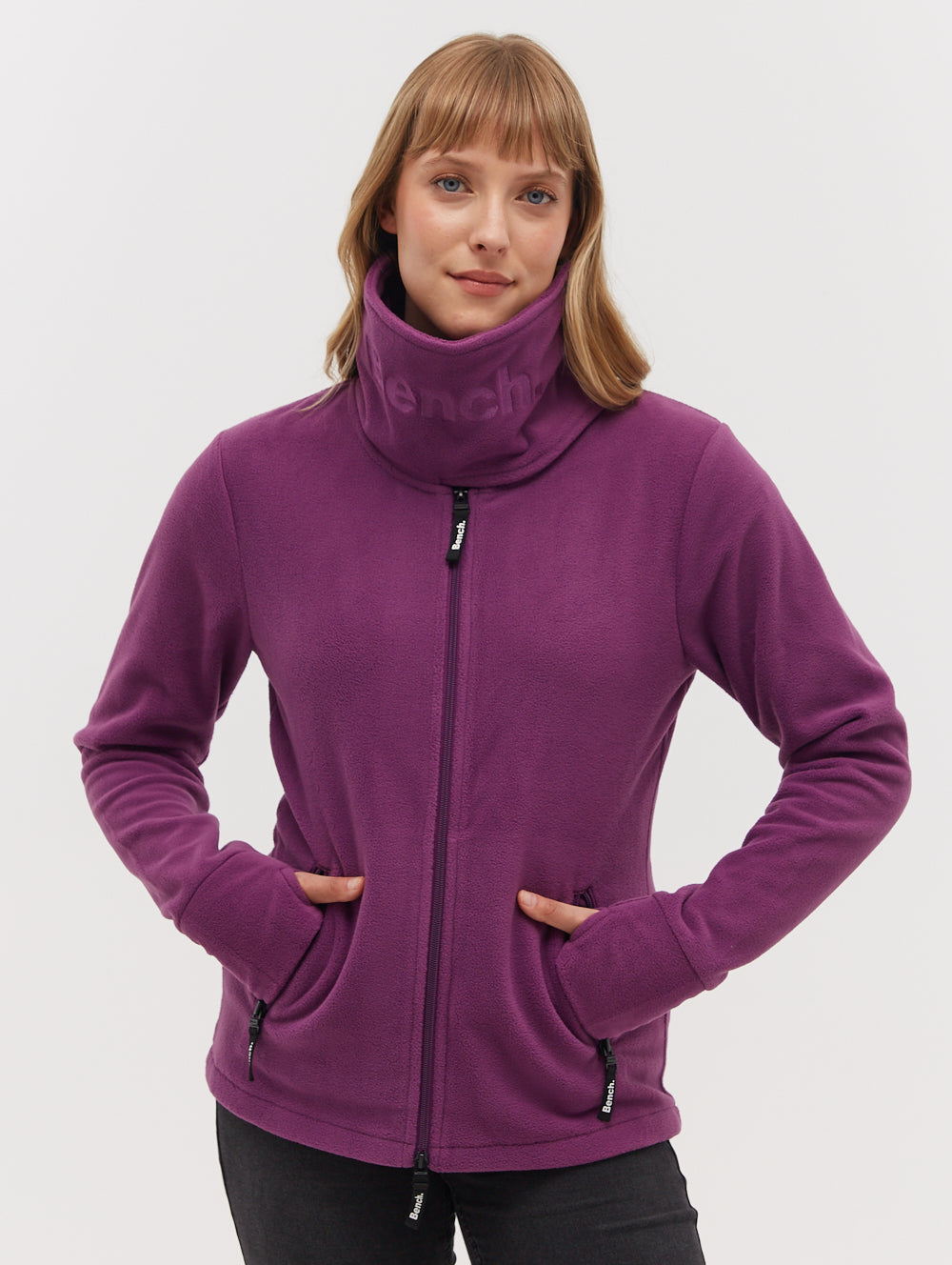 Funnel Microfleece Wrap Neck Zip-Up