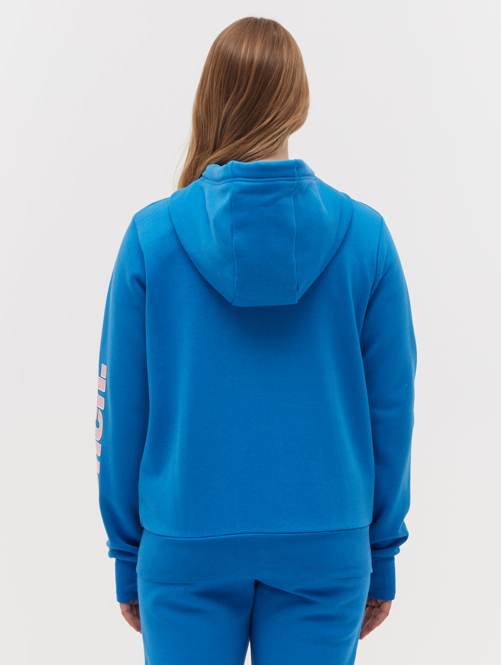 Darcine Zip-Up Hoodie with Sleeve Logo