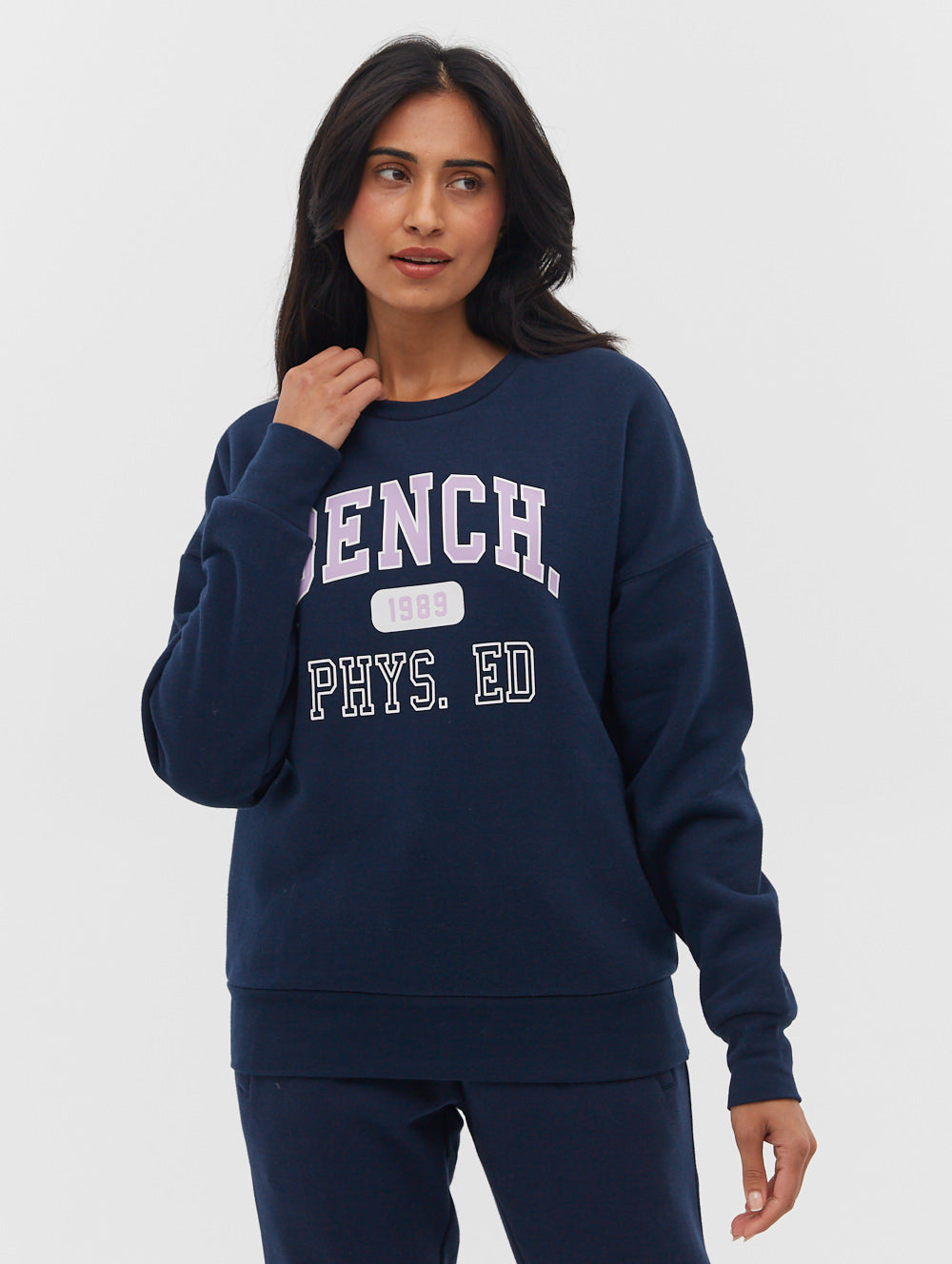 Maryem Varsity Crew Neck Sweatshirt