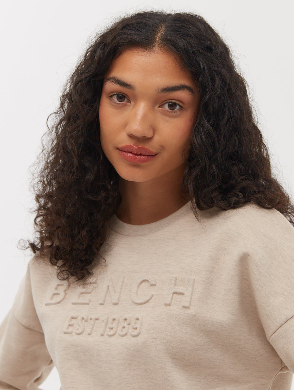 Avyanna Deboss Logo Crew Neck Sweatshirt