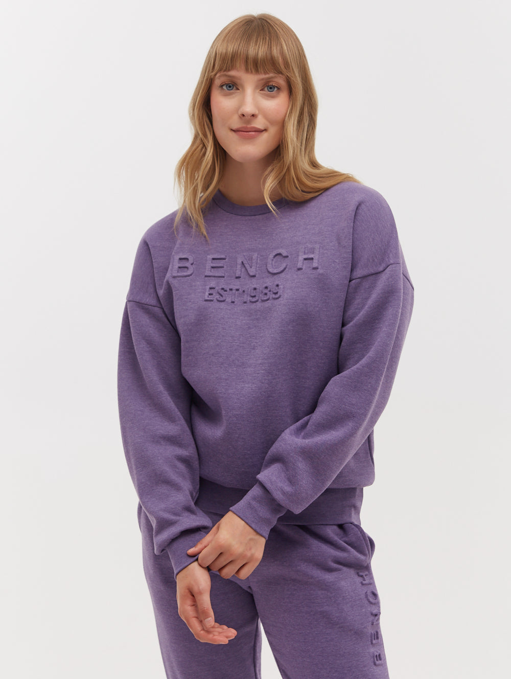 Avyanna Deboss Logo Crew Neck Sweatshirt