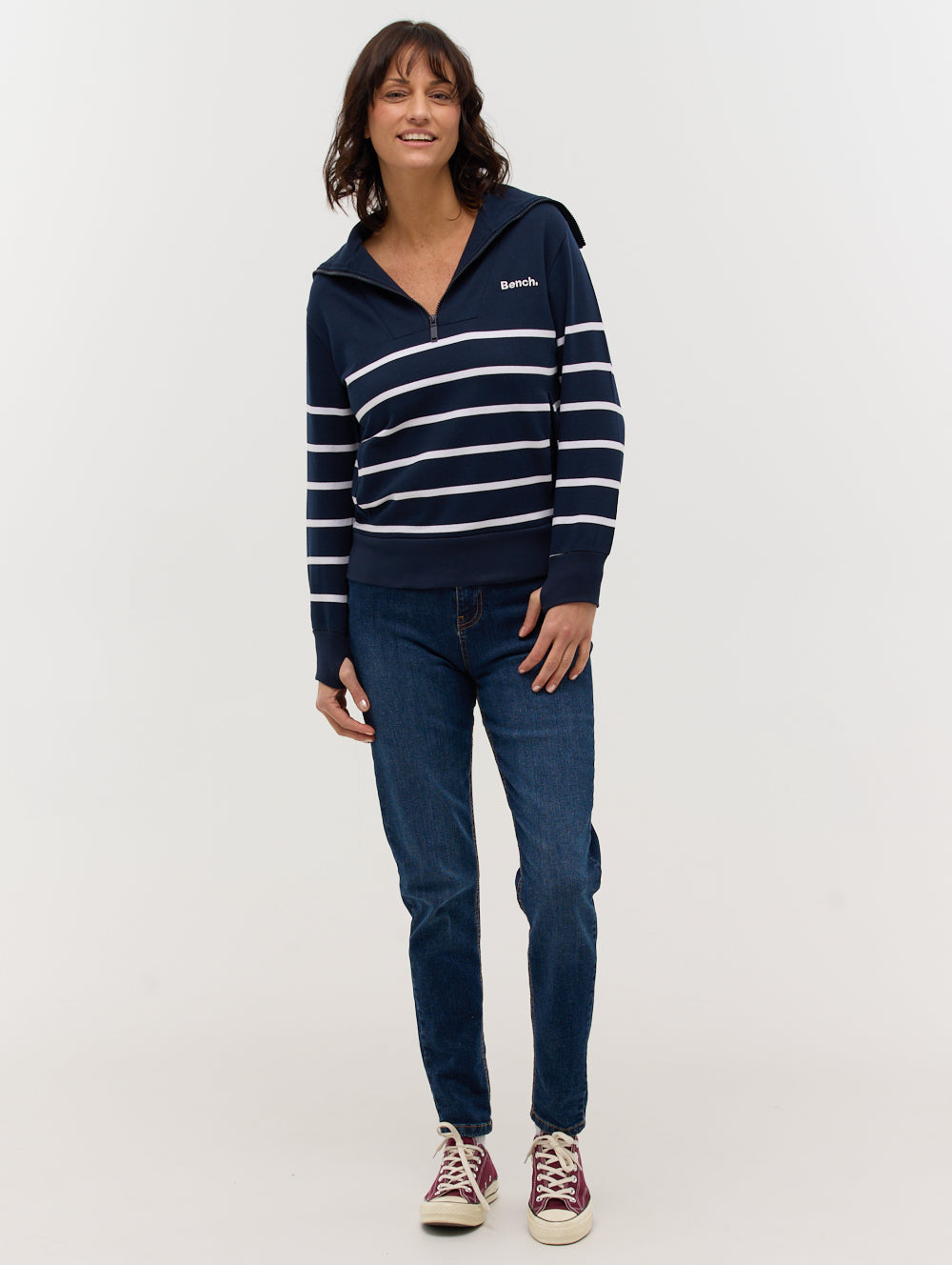 Nara Half-Zip Stripe Pullover - BN4E128373