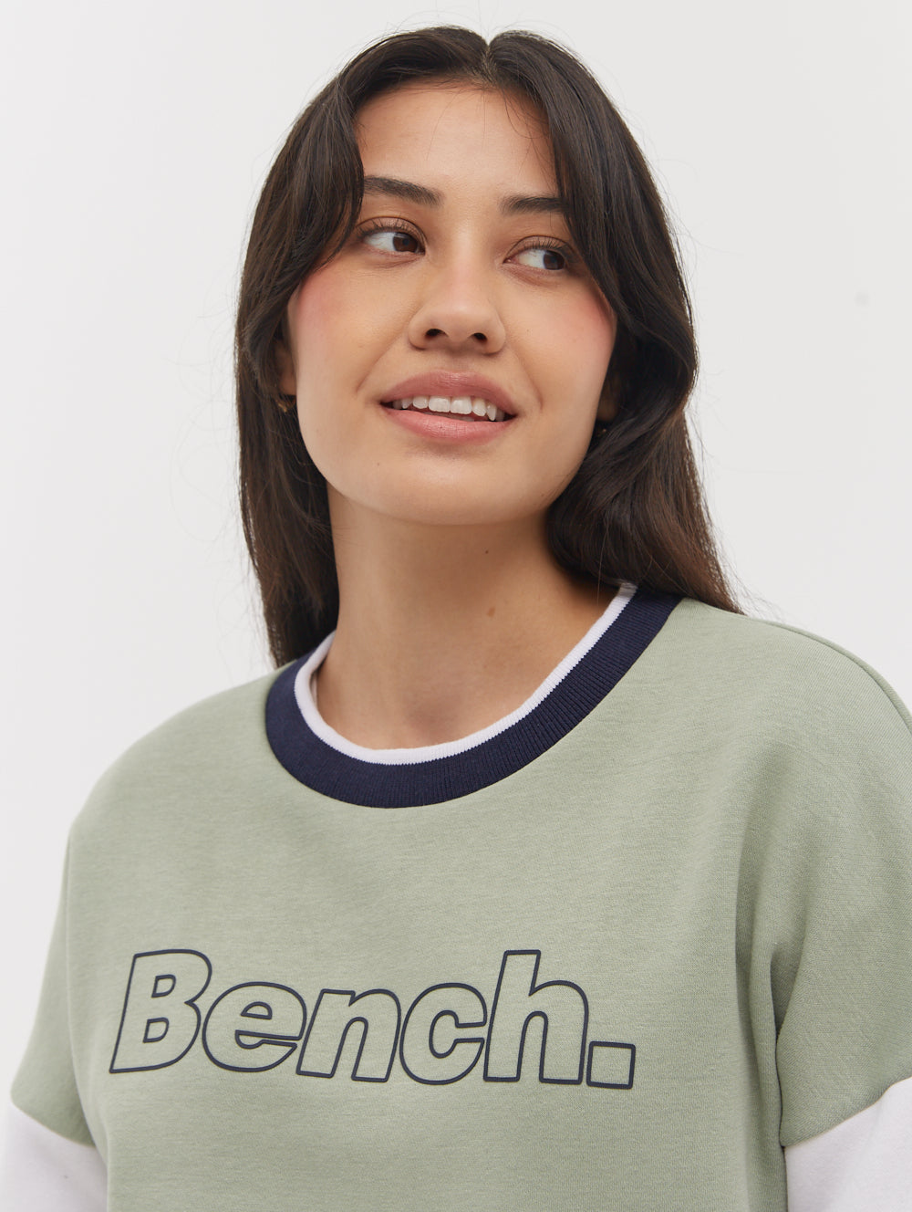 Hendra Stripe Sleeve Crew Neck Sweatshirt