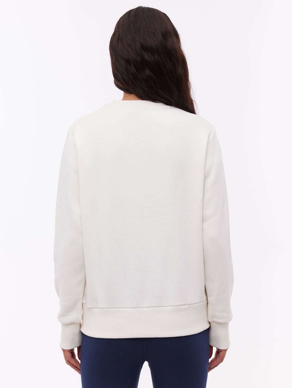 Reana Tonal Logo Crew Neck - White