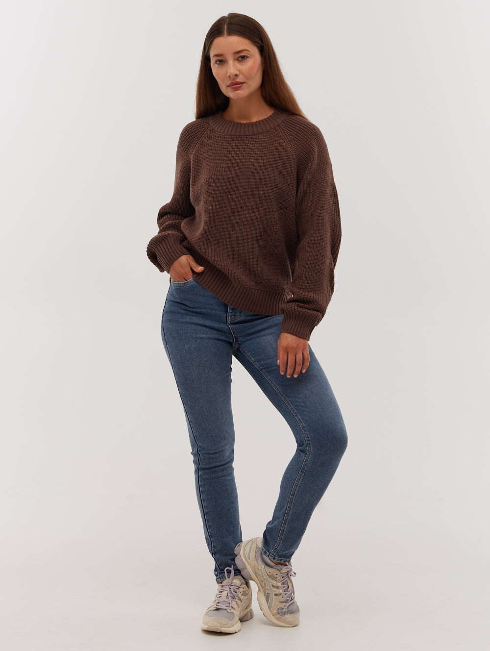 Georgiana Raglan Crew Neck Sweater