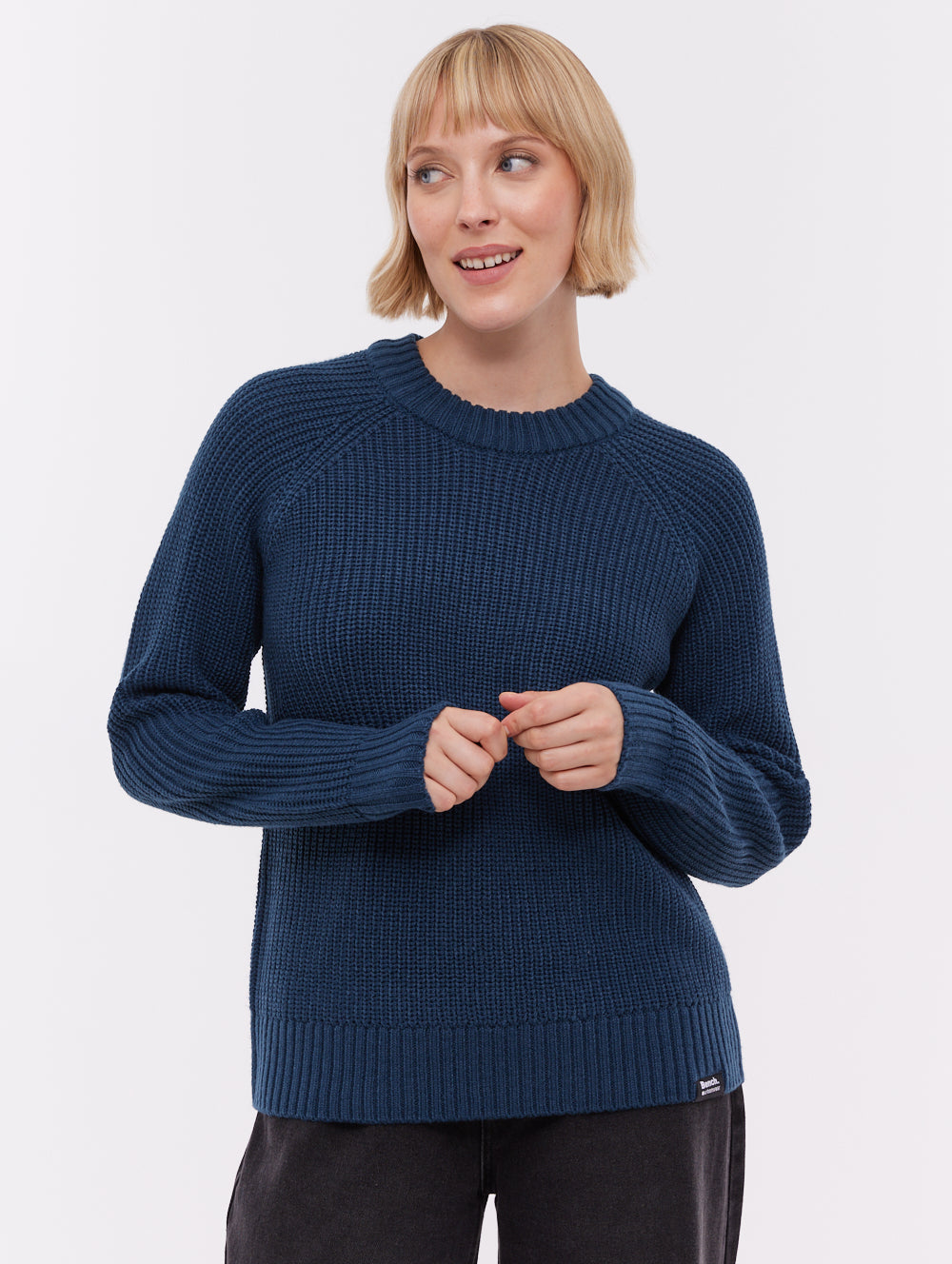 Sorpha Blue NY018 Knit Crews Raglan Jumper Shot 1