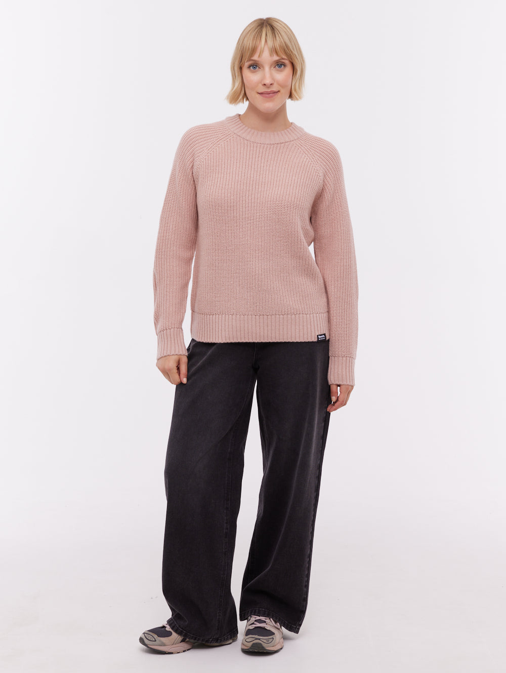 Sorpha Pink PK021 Knit Crews Raglan Jumper Shot 1