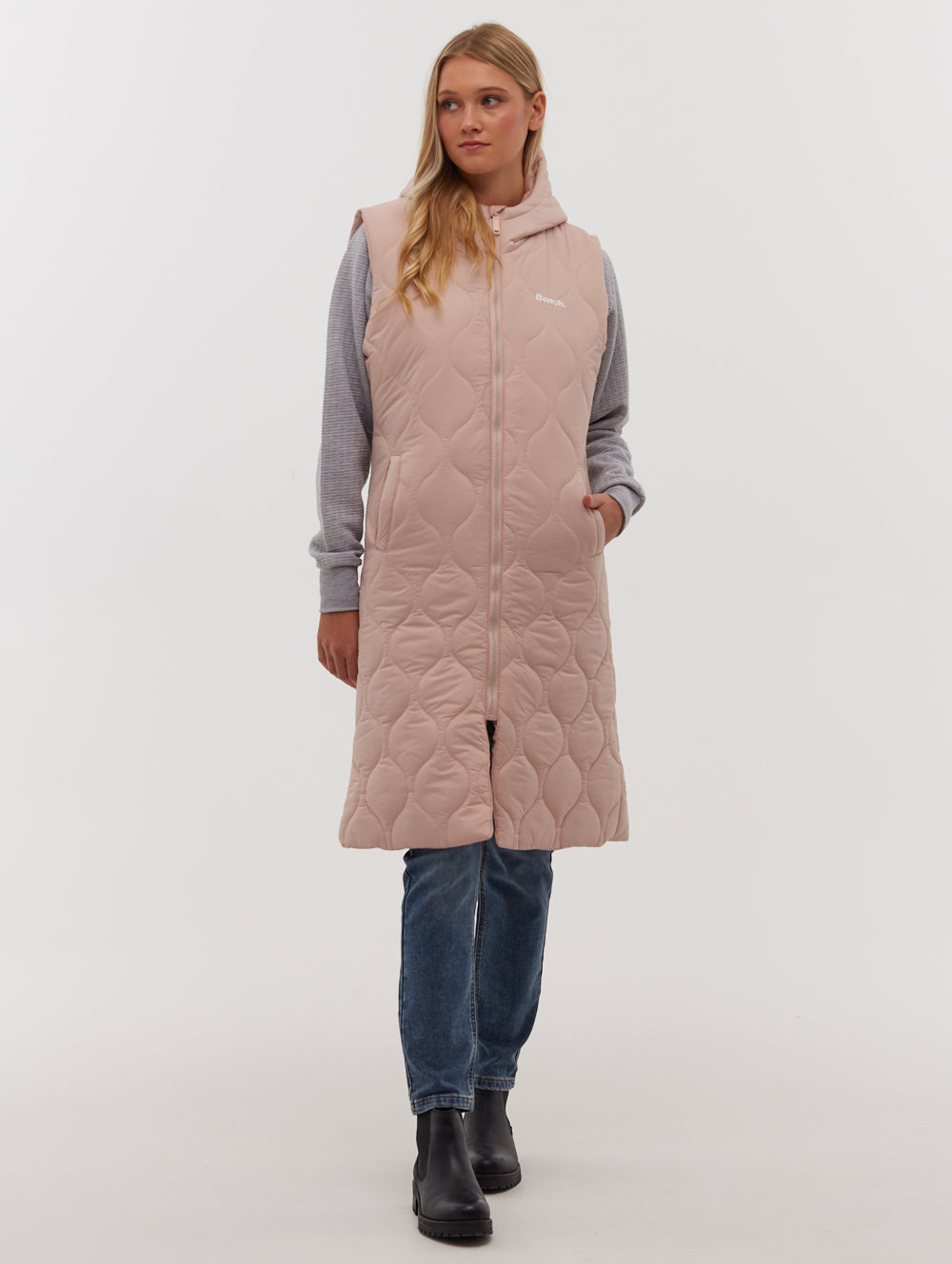 Recca Honeycomb Quilted Maxi Vest