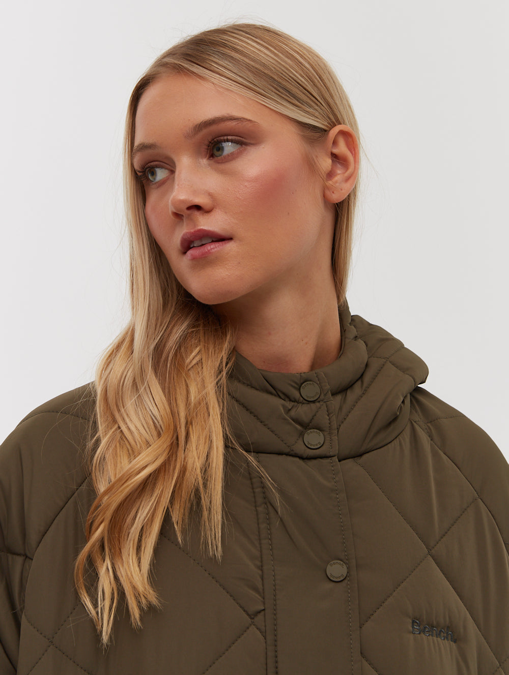 Genie Diamond Quilted Midi Parka