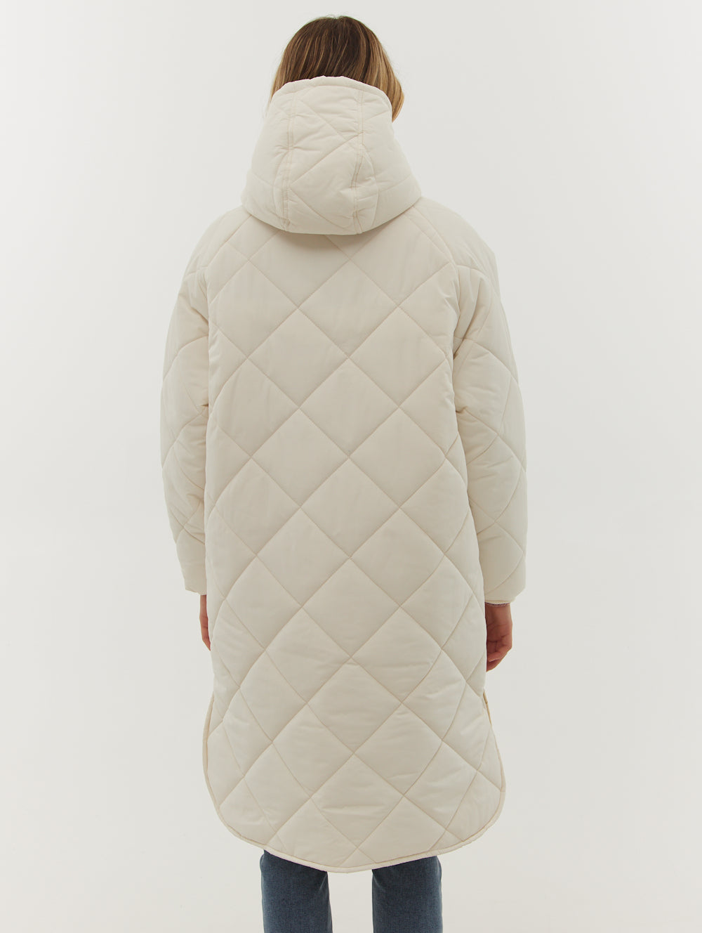 Genie Diamond Quilted Midi Parka