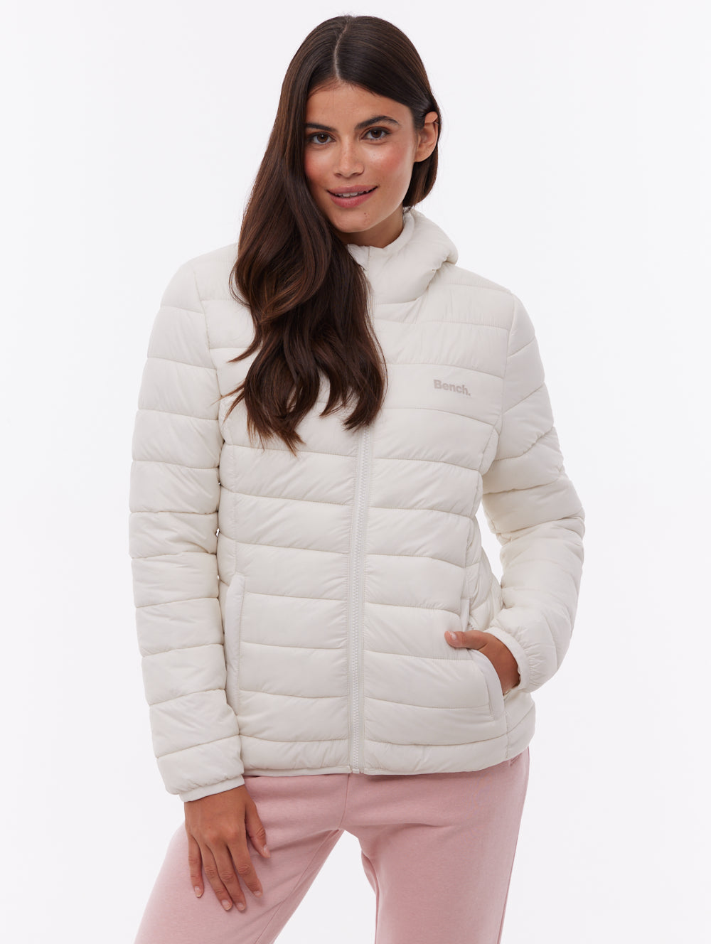 Nella Hooded Puffer Jacket - White