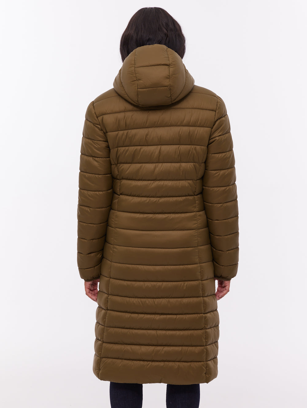 Nella Hooded Maxi Puffer Jacket - Green