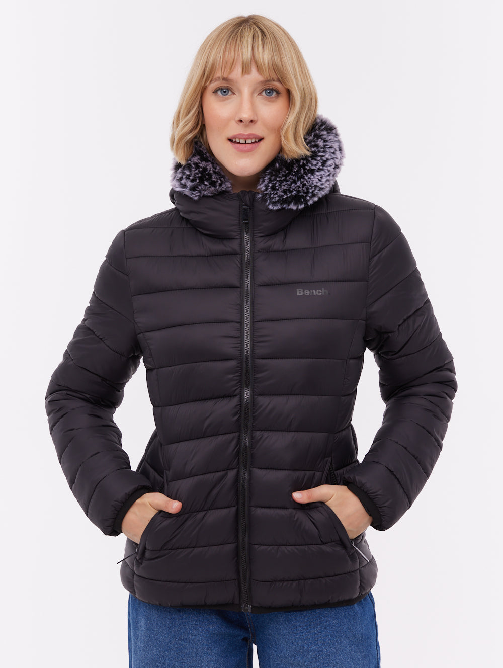 Harel Hooded Puffer Jacket - Black