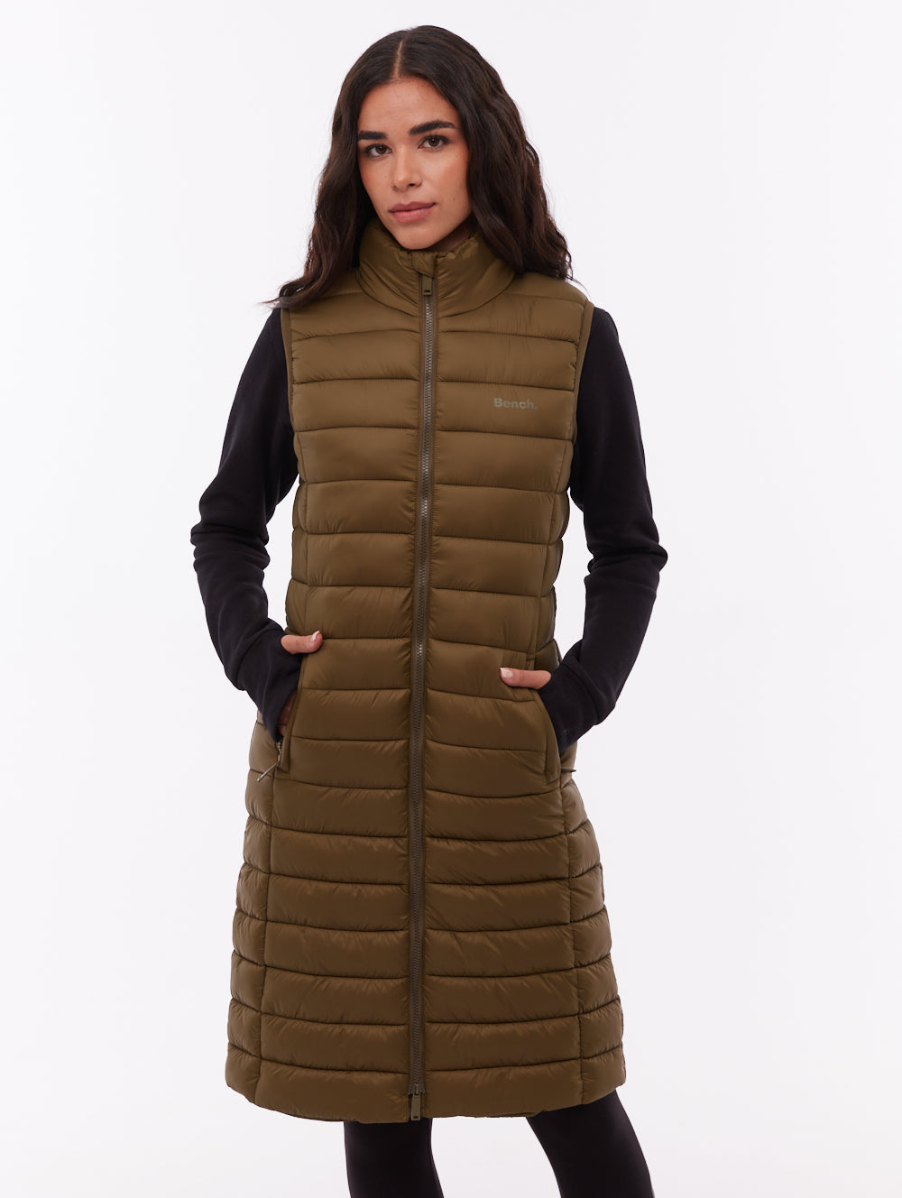 Meridian Maxi Puffer Vest - Green
