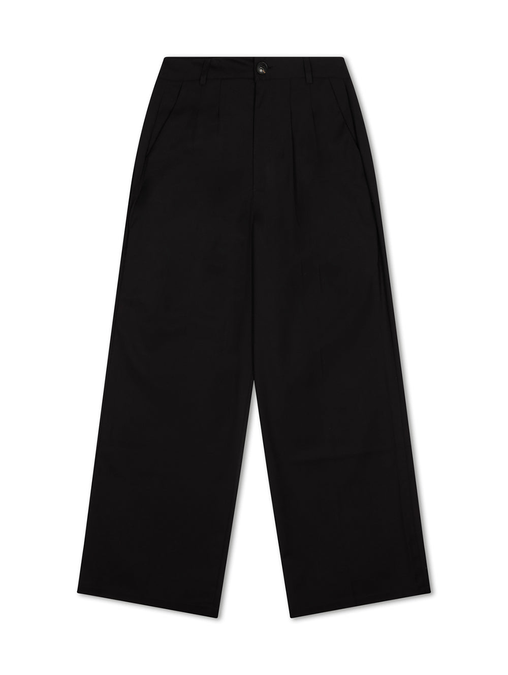 Monnie Wideleg Pants - Black