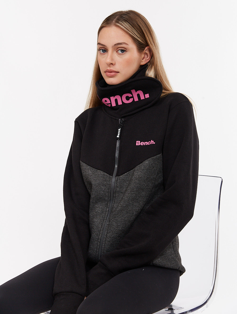 Miley Wrap Neck Zip Sweatshirt